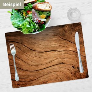 Rustikales Holz für Landhausromantik - Tischsets | Platzsets aus Premium-Vinyl 44 x 32 cm - 4 Stück – Bild 3