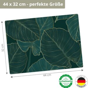 Tropische Blätter mit Goldadern | Platzsets aus Premium-Vinyl 44 x 32 cm - 4 Stück – Bild 2