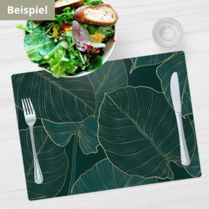 Tropische Blätter mit Goldadern | Platzsets aus Premium-Vinyl 44 x 32 cm - 4 Stück – Bild 4