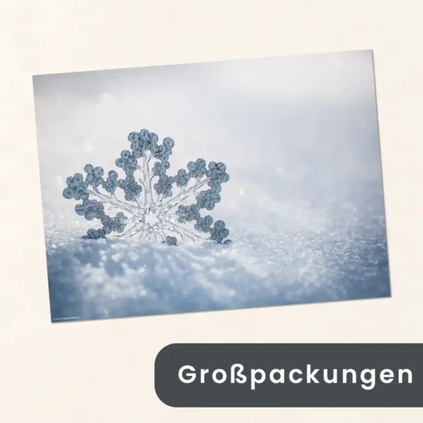 Großverpackung - Eiskristall Schneeflocke - Papiertischsets
