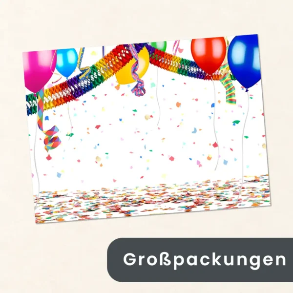 Großverpackung - Geburtstagsdekoration Ballons Girlanden - Papiertischsets