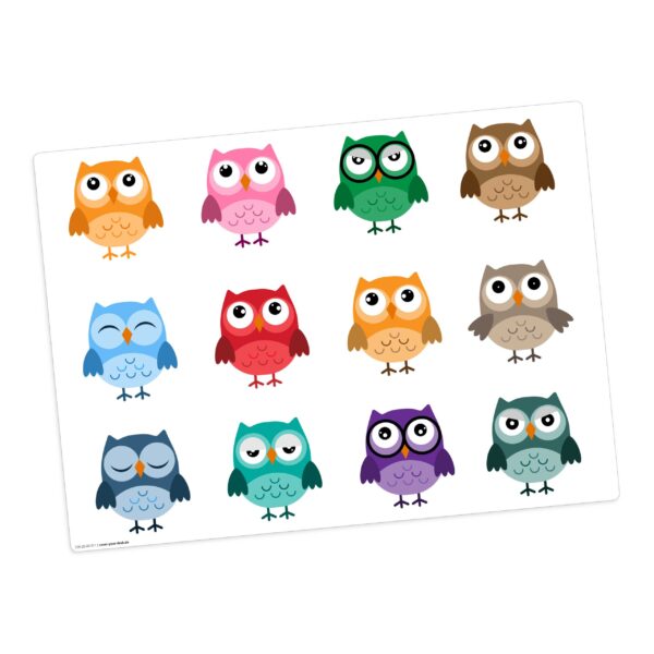 Bunte Eulen | Platzsets aus Premium-Vinyl 44 x 32 cm - 1 Stück