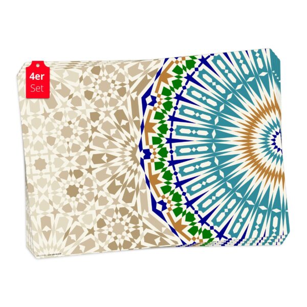 Farbiges Mosaik | Platzsets aus Premium-Vinyl 44 x 32 cm - 4 Stück