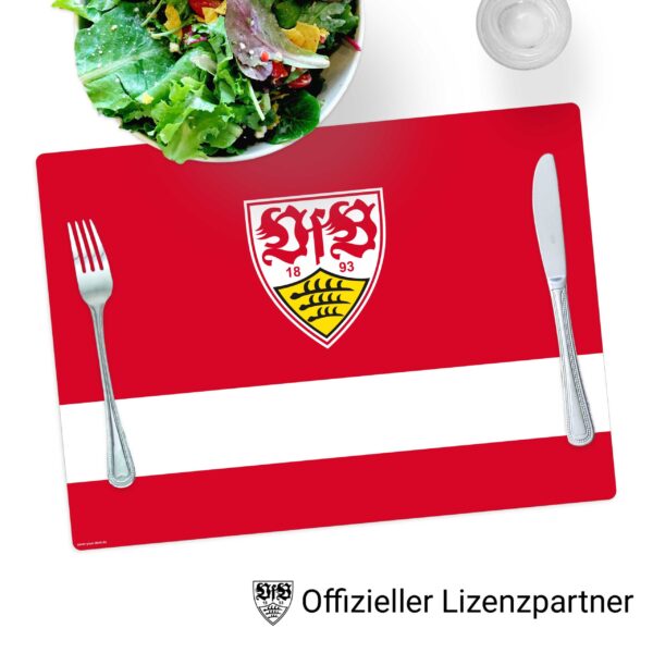 VfB Stuttgart - Brustring mit Logo rot - Tischset
